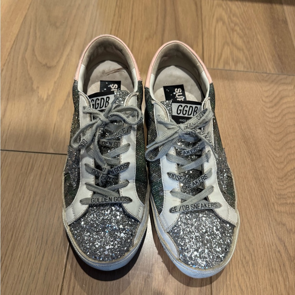 Silver Glitter Sneakers
